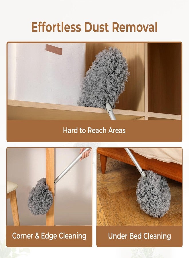 Home Essentials HomeEssentials Extendable Fan Cleaning Brush with Long Pole- Flexible Microfiber Duster for High Ceiling Fans, Kitchen, Car & Furniture - Foldable, Washable Head - Image 5